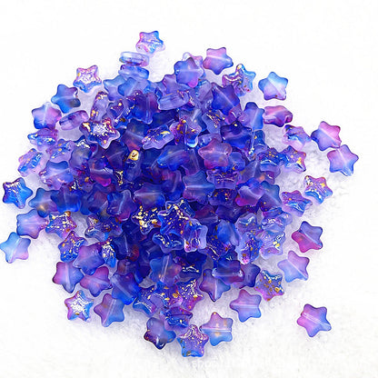 8mm Gold Pentagram Glaze Beads