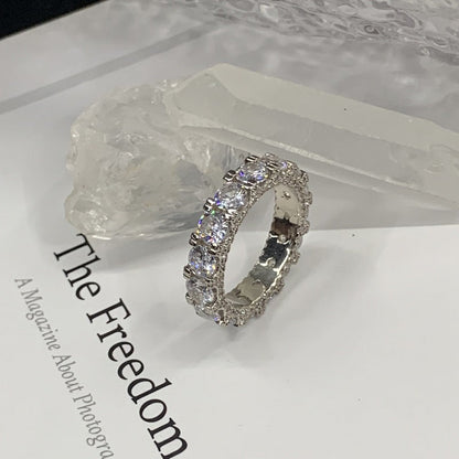 White Gold Full Diamond Women's Ring