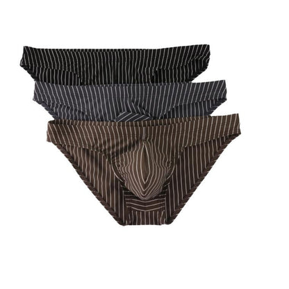 Men's Striped Low Waist Briefs Underwear