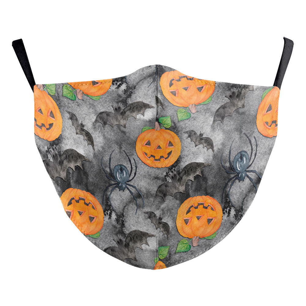Digital Printing Halloween Skull Pumpkin Dustproof Mask