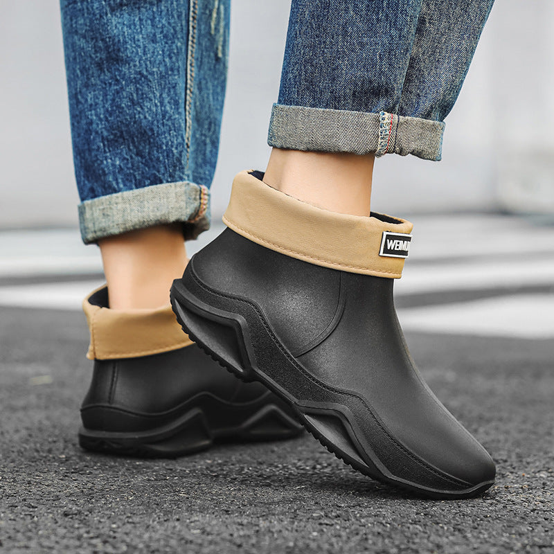 Men's Short Tube Waterproof Rain Boots