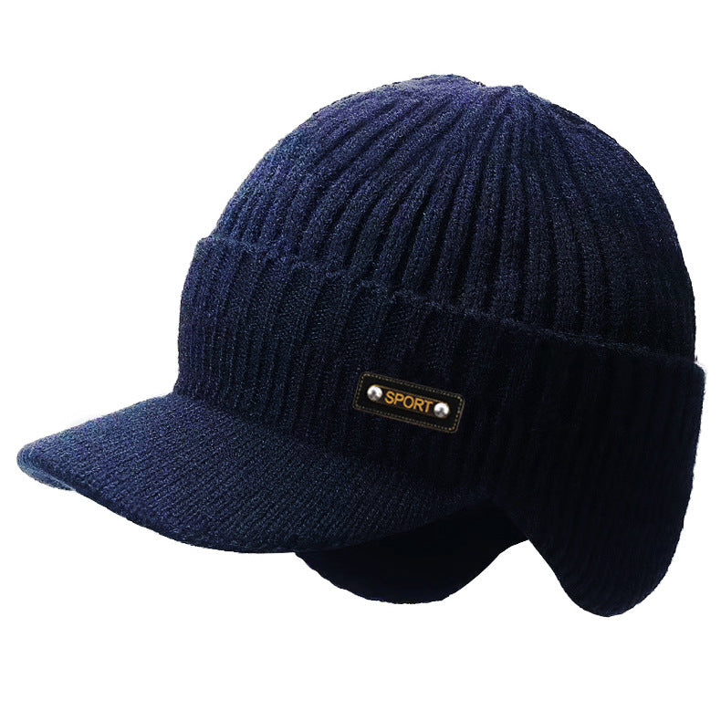 Warm Ear Protection Hat Men's Woolen Cap