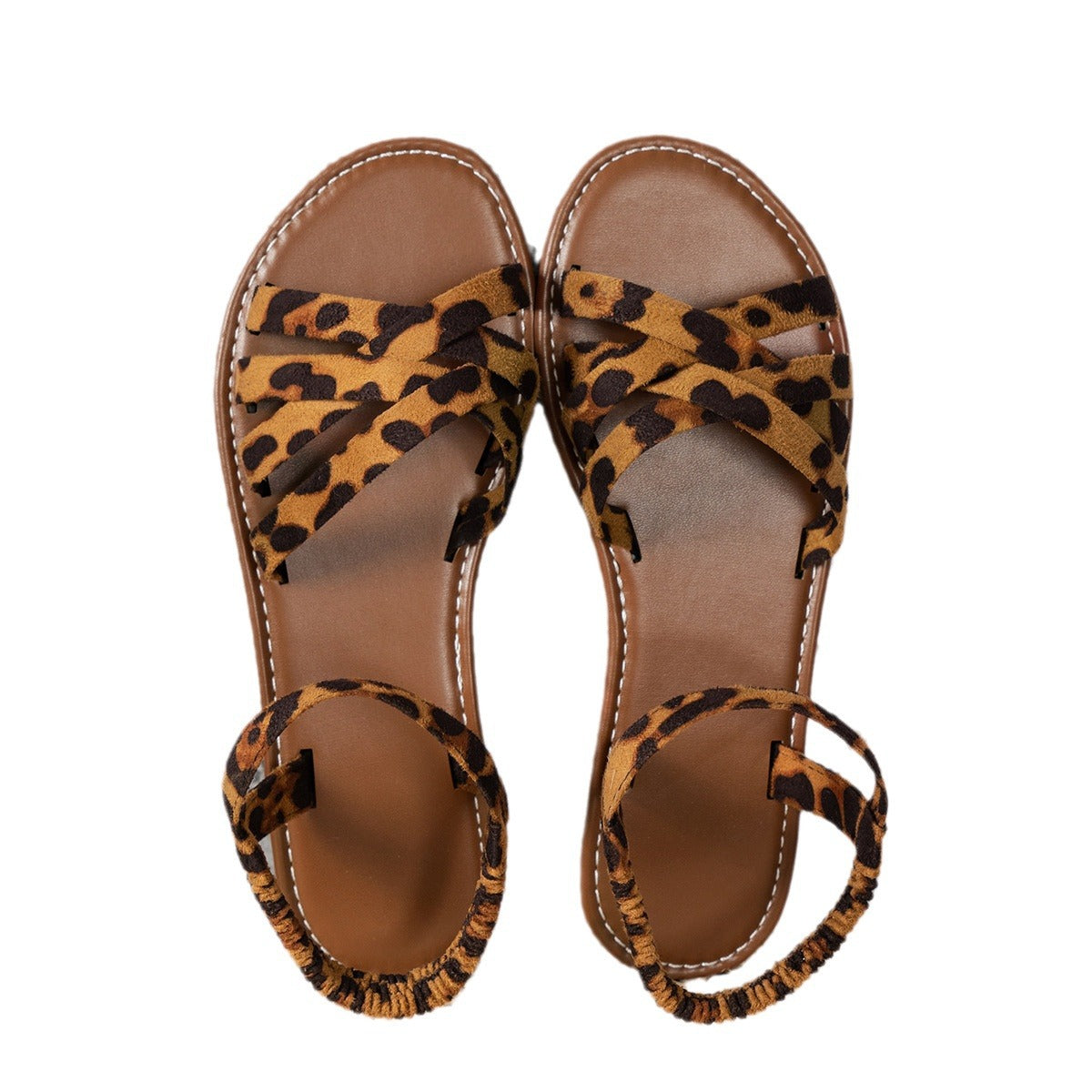 Leopard Print Flat Sandals Fashion & Non-Slip