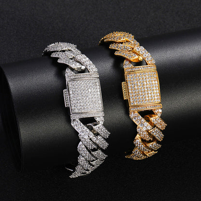 15mm Rhombus Cuban Bracelet