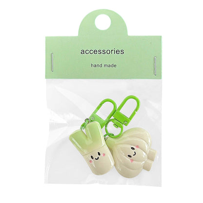 Onion Garlic Suit Keychain Pendant