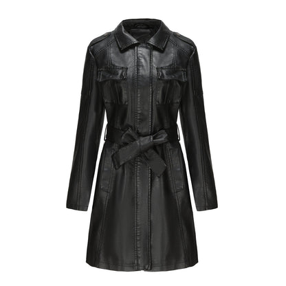 American Mid-length Leather Jacket