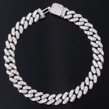 Silver Cuban Link Hip Hop Bracelet