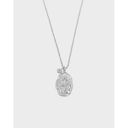 Design Sense Geometric Ellipse Rose Pendant