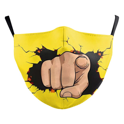 Digital Printing Halloween Skull Pumpkin Dustproof Mask