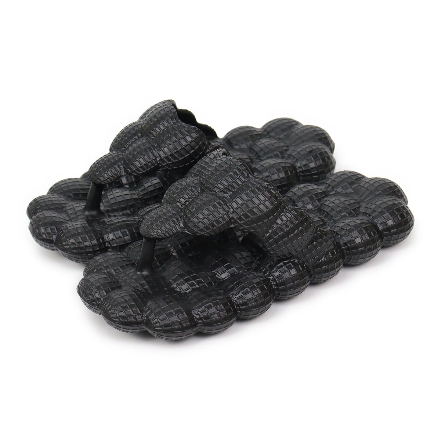 Thick-Soled Litchi Flip-Flops