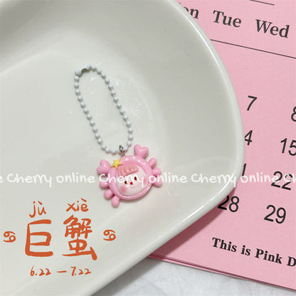 Twelve Constellation Girlish Lanyard Keychain