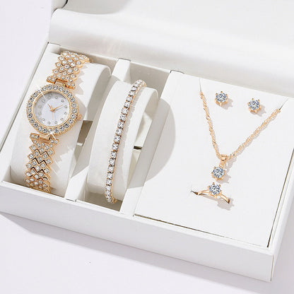 Rhinestone Quartz Bracelet Watch