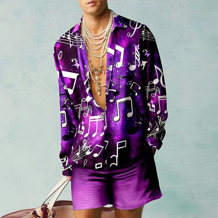 3D Print Short Sleeve Shirt Shorts Set