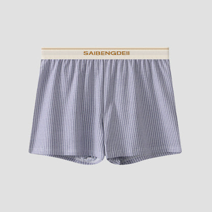 Men's Cotton Breathable Stripes Boxer Plus Size