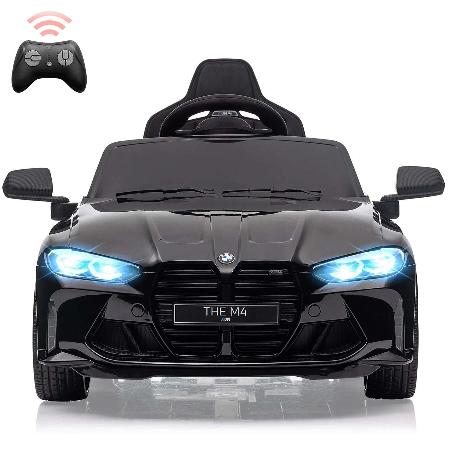 12V Ride On Car for Kids,Toddler Electric Vehicle with Remote Control,3 Speed,Led Light,Suspension System,3 Speeds, Bluetooth