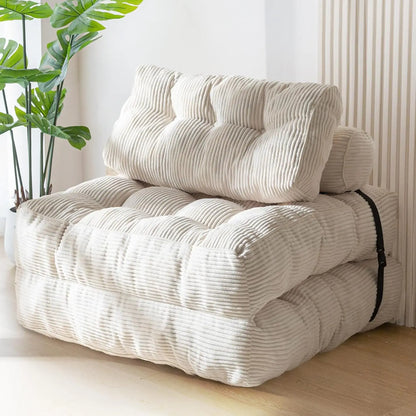 Folding Sofa Bed, Convertible Sleeper Chair with Pillow Foldable Matress, Portable Fold Out Chair Bed Comfy Floor Sofa Lounge