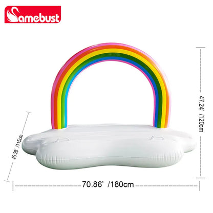 Camebust Inflatable Water Buoy Rainbow Arch Floating Rainbow Swimming Pool Float for Party Decoration
