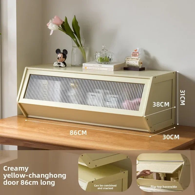 Bucket cabinet, storage cabinet, bedroom, living room, bookshelf, toys, snacks, storage and sorting cabinet can be stacked