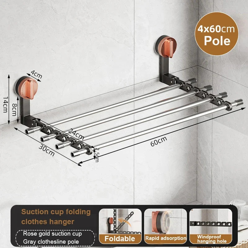 Wall Mount Clothes Hanger Laundry Hanger Dryer Rack Retractable Clothes Rack Wall Hangers for Clothes Closet Clothes Hanger
