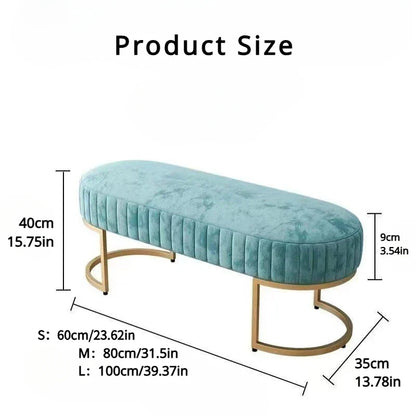 Nordic Fabric Ottomans Long Sofa Bench Luxury Home Creative Doorway Corridor Shoe Changing Stool Fitting Room Chair
