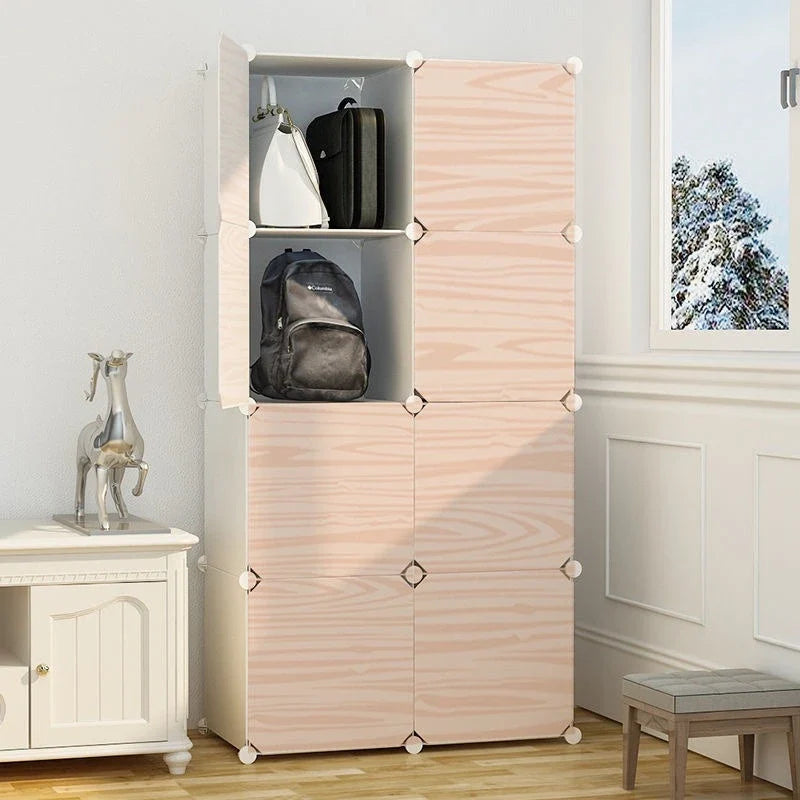 Portable Fabric Wardrobe Closet Easy Assembly Clothes Storage Cabinet Bedroom Rental Organizer Lightweight Durable Furniture
