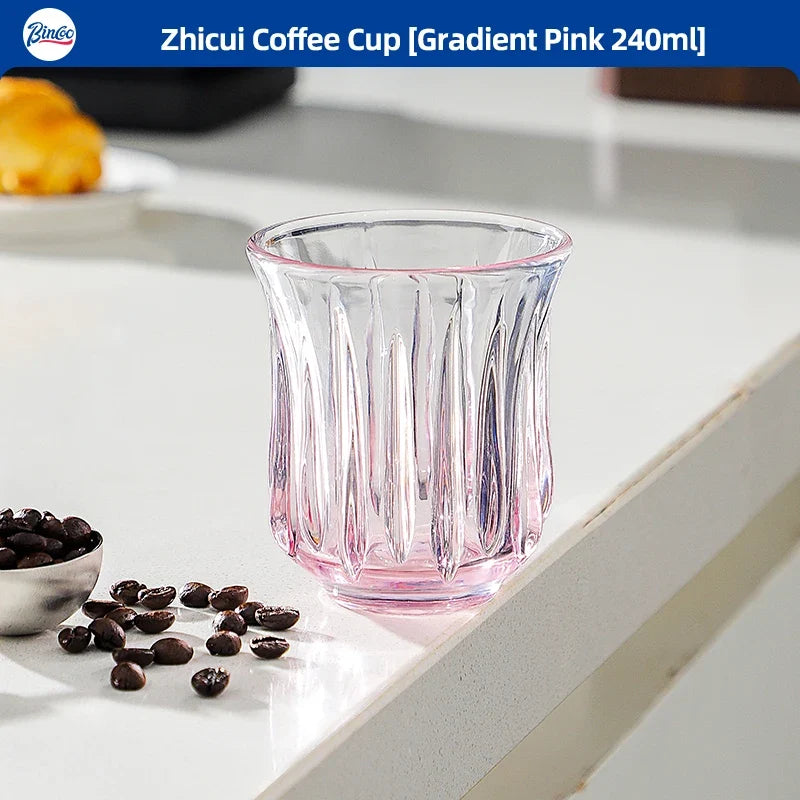 Bincoo High End Coffee Cup Elegant Retro Glass for Americano Dirty Flat White Espresso and Latte Available in 90/200/240/400ml