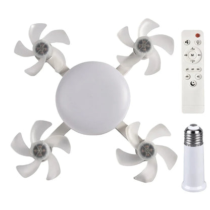 Intelligent ceiling light electric fan light Kitchen high wind power Silent Easy to clean e27 Screw Fan Light Restaurant Fan Eye