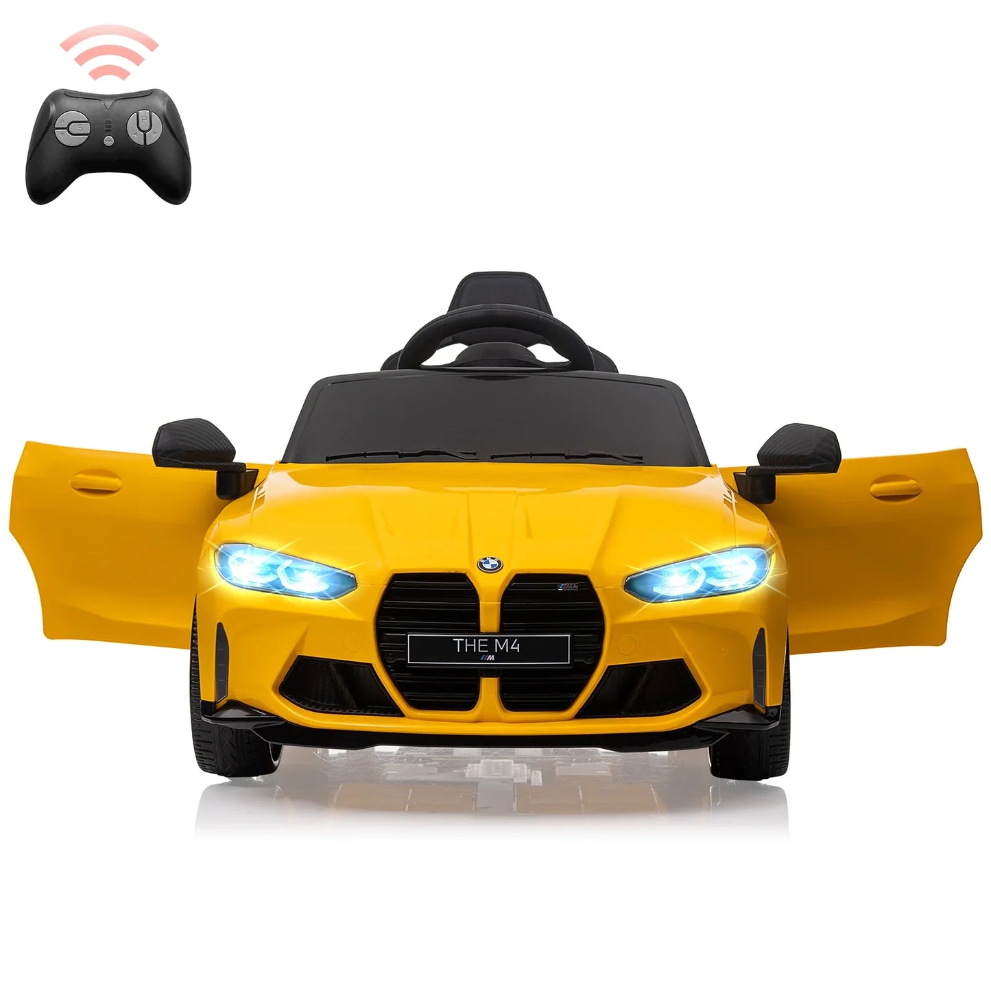 12V Ride On Car for Kids,Toddler Electric Vehicle with Remote Control,3 Speed,Led Light,Suspension System,3 Speeds, Bluetooth