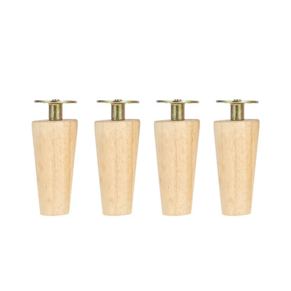 Solid Wood Furniture Legs Kit 8/15/20cm Height Furniture Feet Sloping Cone Sofa Bed Cabinet Table and Chair Replacement Sofa Leg