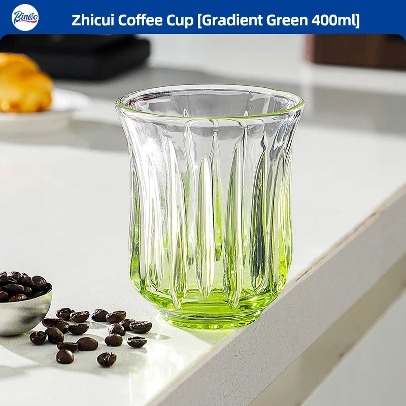 Bincoo High End Coffee Cup Elegant Retro Glass for Americano Dirty Flat White Espresso and Latte Available in 90/200/240/400ml