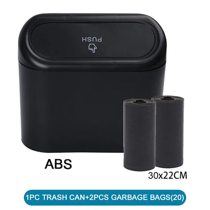 Car Trash Can (with Lid)  Small Car Trash Can, Leak-proof Mini Car Accessories
