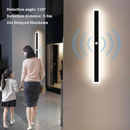 IP65 Waterproof LED Long Wall Sconce Outdoor Wall Light With Motion for Porch Patio Living Room and Garage Wall lamp