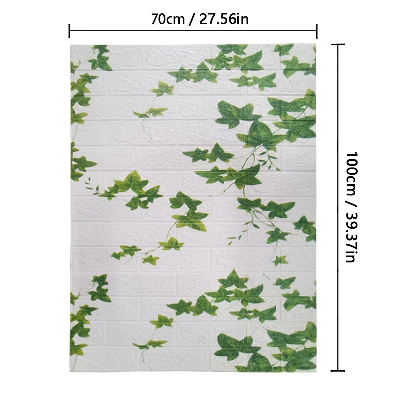 70cmx1/2/3/5/10m 3D Paper Wall Adhesive Living Room PVC Self-adhesive Panels Home Decoration Wallpapers Waterproof Wall Stickers