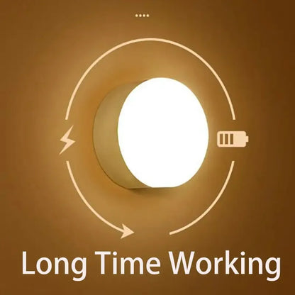 LED Night Lamp with Human Body Sensor Automatic Lighting Type-C Charging Wireless Magnetic Wireless Magentic Night Light