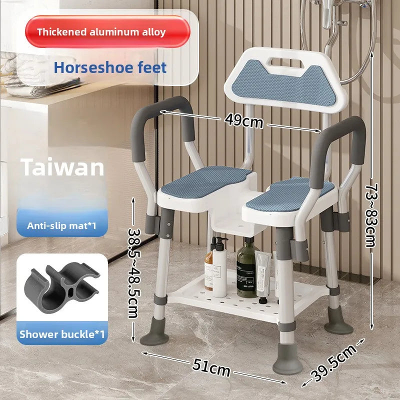 Bath special chair collapsible toilet bathroom bath bench shower non-slip bath chair