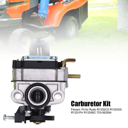 Carburetor Kit Carburetor Kit Garden Lawn Mower Carburetor for Ryobi RY252CS RY253SS RY251PH RY254BC 753‑06258A Carburetor Set