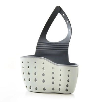 1-4PCS Household Adjustable Button Type Sink Drain Hanging Bag Kitchen Storage Shelf Faucet Sponge Twolayer Drain Hanging Basket