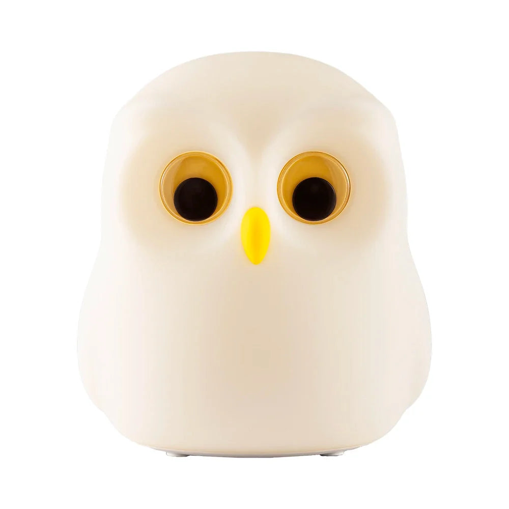Owl Night Light Cute Silicone Night Lamp Rechargeable RGB Ambience  Lamp Room Decoration Funny Animal Children Night Light Gift