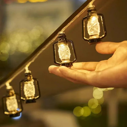 LED Solar Lamp String Lantern Bottle Retro Light String Christmas Decoration Lamp Garden Atmosphere Light Outdoor Camping Light