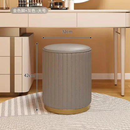 Fashion Storage Stool, Shoe Changing Stool, Makeup Stool, Bedroom Dressing Table Round Stool, New Round Stool with Storage Space