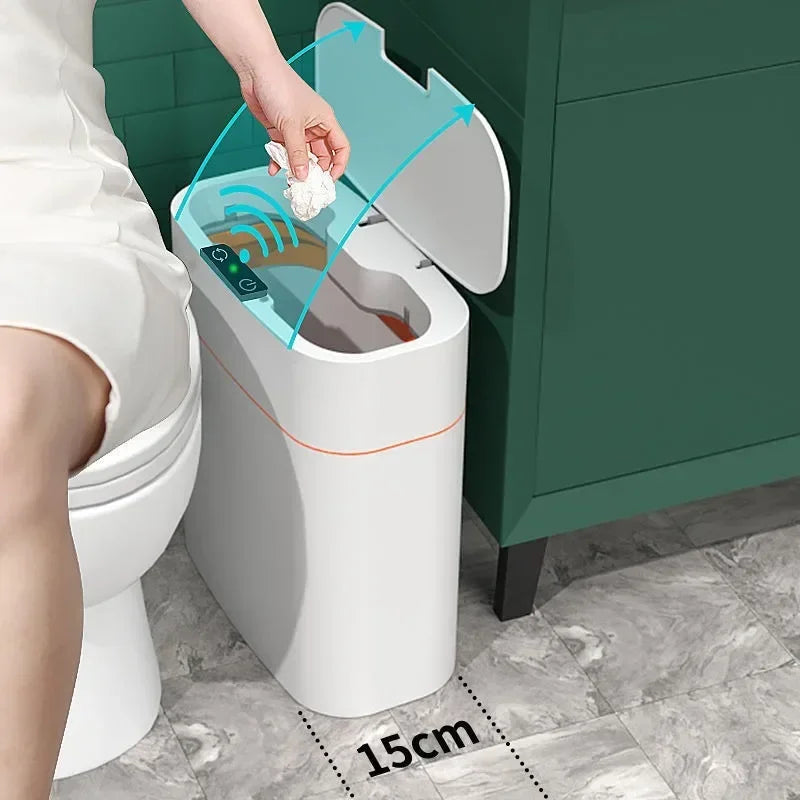 Automatic intelligent garbage bin induction type versatile home living room light luxury electric toilet bathroom sanitary bin