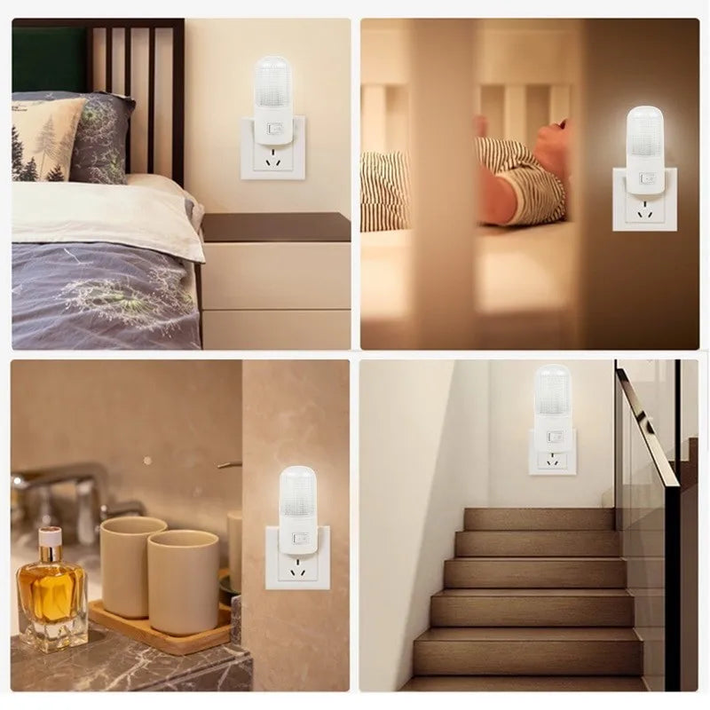 1/2PCS LED Night Light US/EU Plug Energy Saving Room Lamp Living Room Bedroom Corridor Home Lighting Bedside Indoor Night Lights