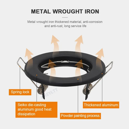 6pcs Down Light Frame Recessed LED Ceiling Fixtures Downlight GU10 MR16 Ceiling Spot Lights Fitting Fixture