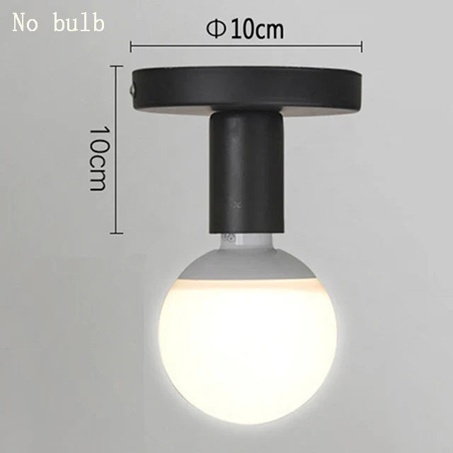 Modern Black E27 Lamp Base Nordic Retro Iron lamp Decor For Living Room Bedroom Bathroom Ceiling Light Wall Lamp Holder