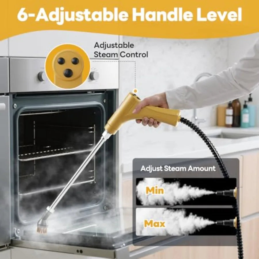 Handheld Steam Cleaner 10s Fast Handheld Heating Steamer for Cleaning 15-in-1 High Pressure Steam Cleaner for Home and Kitchen
