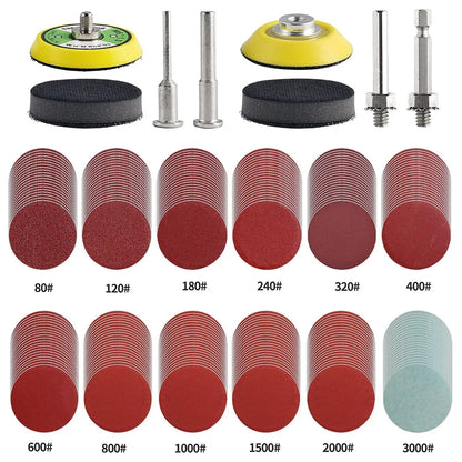 2 Inch Sanding Disc 80-3000 Grit Alumina Sanding Pad Drill Grinder Rotary Tools Accessories Quick Change Sanding Sheet for Metal