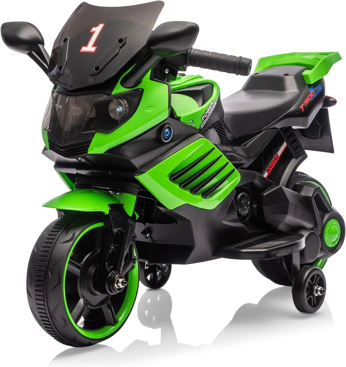 6V Kids Motorcycle, Electric Ride On Car Toy with Training Wheels,Headlight, Horn & Music for Toddlers Boys Girls Ages 3-6 Years