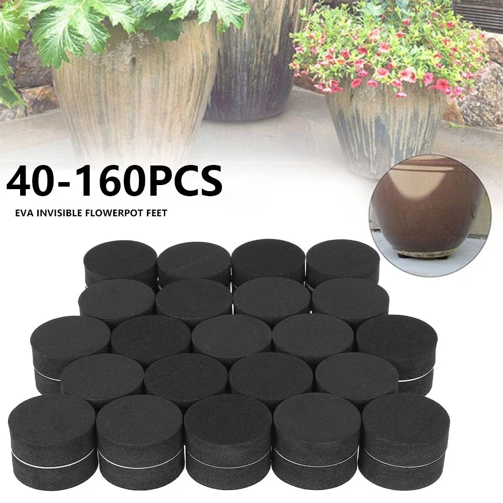 40/160Pcs Flower Pot Feet Round EVA Invisible Flower Pot Risers Kit Self-adhesive Non-slip Pot Lifters Garden Supplies Accessory