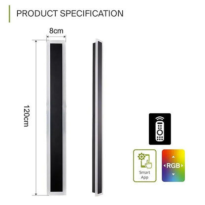 IP65 Waterproof LED Wall Light Outdoor RGB with Remote Control Indoor Dimmable Long Wall Lamp Balcony Entrance Porch Lighting