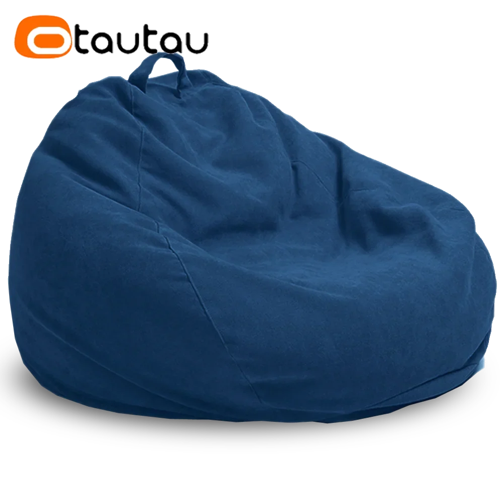 OTAUTAU Thick Waterproof Cotton Bean Bag Cover Without Filler Outdoor Pouf Chair Beanbag Puff Sofa Lounge Recliner Sac DD023